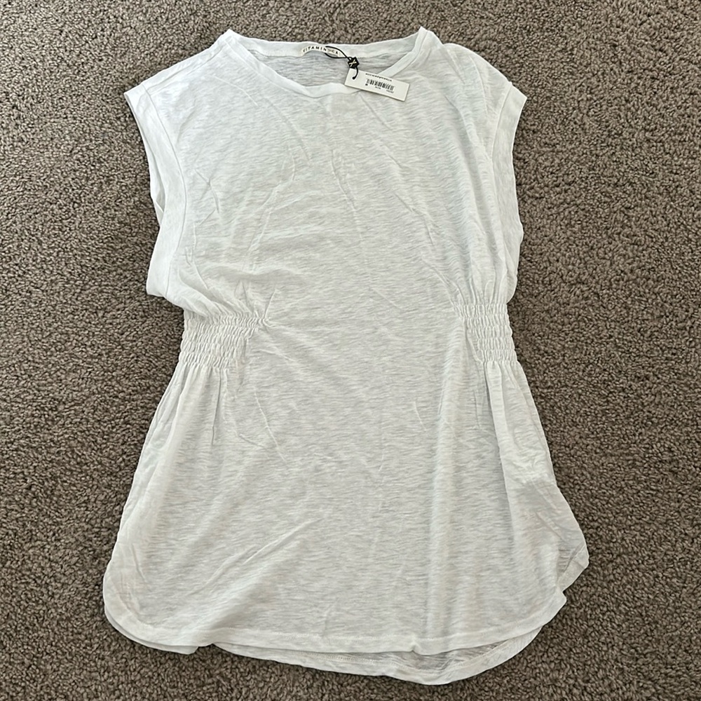 Vitamin A Swami dress coverup in white. Size Medium. NWT